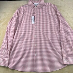 Mizzen + Main Leeward Collection Red Gingham Checkered Dress Shirt‎ XX-Large